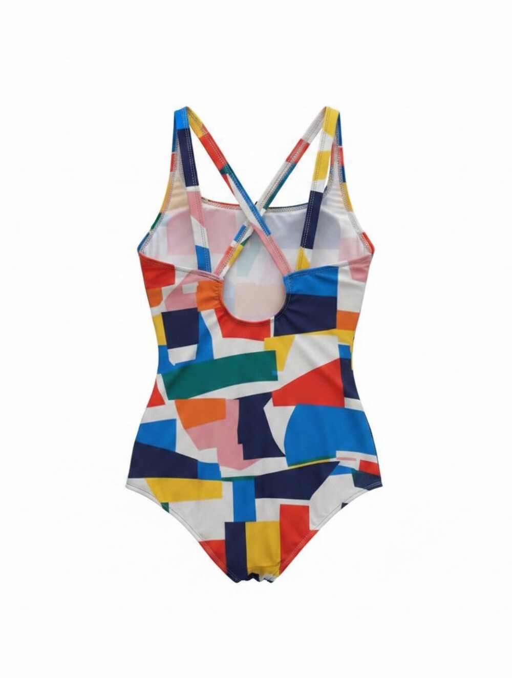 Nautica Women’s One-Piece Halter Swimsuit Geometric Multicolor L Adjustable - Picture 6 of 9
